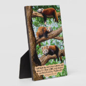 Schöne rote Panda-Schrift Psalms 4:8 Fotoplatte (Seite)