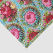 SCHÖNE ROTE PINK-GELBROSE IN BLAU SEIDENPAPIER (Detail)