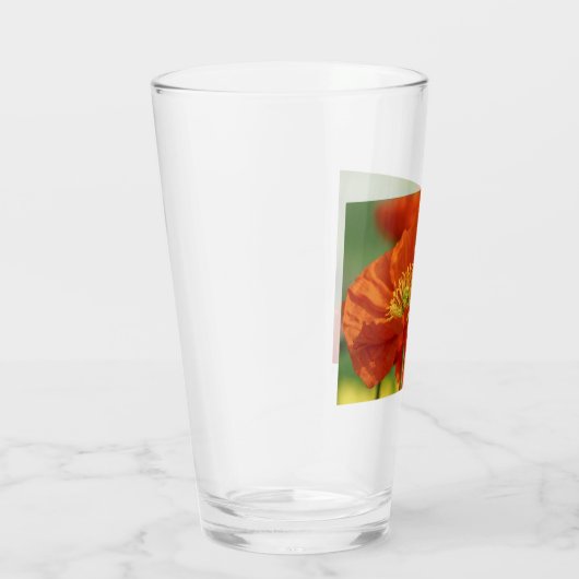 Schöne rote Poppy Glas (Rechts)