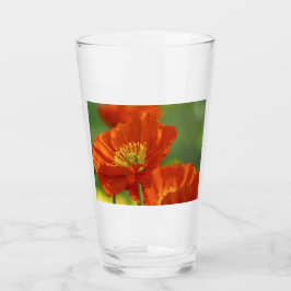 Schöne rote Poppy Glas