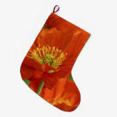 Schöne rote Poppy Großer Weihnachtsstrumpf (Vorderansicht (hängend))