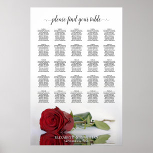 Schöne Rote Rose 25 Tafelübersicht Poster