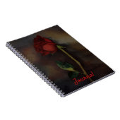 Schöne Rote Rose Art Journal Notizblock (Rechte Seite)
