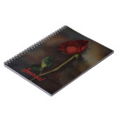 Schöne Rote Rose Art Journal Notizblock (Linke Seite)