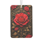 Schöne rote Rose Autolufterfrischer (Rückseite)