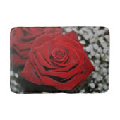Schöne Rote Rose Badematte (Vorderseite)