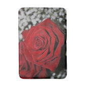 Schöne Rote Rose Badematte (Vorderseite Vertikal)