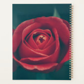 Schöne Rote Rose Blume Planer (Rückseite)