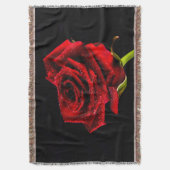 Schöne rote Rose Decke (Vorderseite Vertikal)