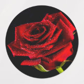 Schöne rote Rose Etiketten (Design 2)