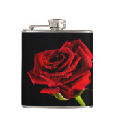 Schöne rote Rose Flachmann (Vorderseite)