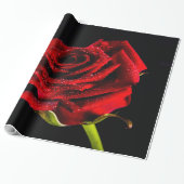 Schöne rote Rose Geschenkpapier (Ungerollt)