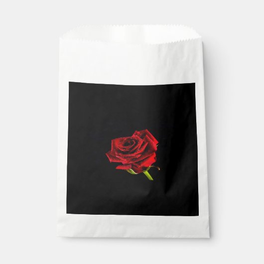 Schöne rote Rose Geschenktütchen (Vorderseite)