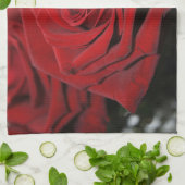 Schöne Rote Rose Geschirrtuch (Gefaltet)