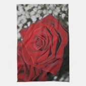 Schöne Rote Rose Geschirrtuch (Vertikal)