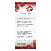 Schöne Rote Rose Glitzer Lip Instruktionen Werbekarte (Hinten)