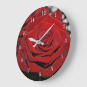 Schöne Rote Rose Große Wanduhr (Winkel)