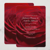 Schöne Rote Rose Hochzeit Einladung (Vorne/Hinten)