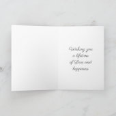 Schöne Rote Rose / Hochzeit Glückwunsch Karte (Innenseite)