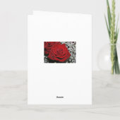 Schöne Rote Rose Karte (Rückseite)