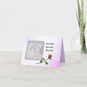 Schöne rote Rose Karte