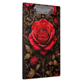 Schöne rote Rose Klemmbrett (Rechts)