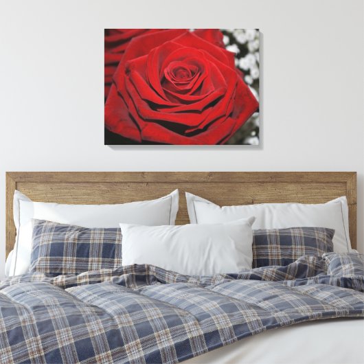 Schöne Rote Rose Leinwanddruck (Insitu (Schlafzimmer))