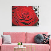 Schöne Rote Rose Leinwanddruck (Insitu (Wohnzimmer))