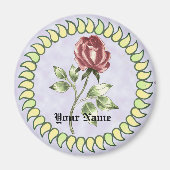 Schöne Rote Rose Magnet (Vorne)