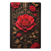 Schöne rote Rose Mini Klemmbrett (Rückseite)