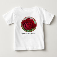 Schöne Rote Rose mit Monogramm für Ihr Baby