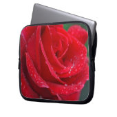 Schöne rote Rose Notebook-Hülle Laptopschutzhülle (Vorderseite Links)