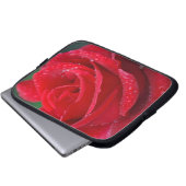 Schöne rote Rose Notebook-Hülle Laptopschutzhülle (Vorne Knopf)