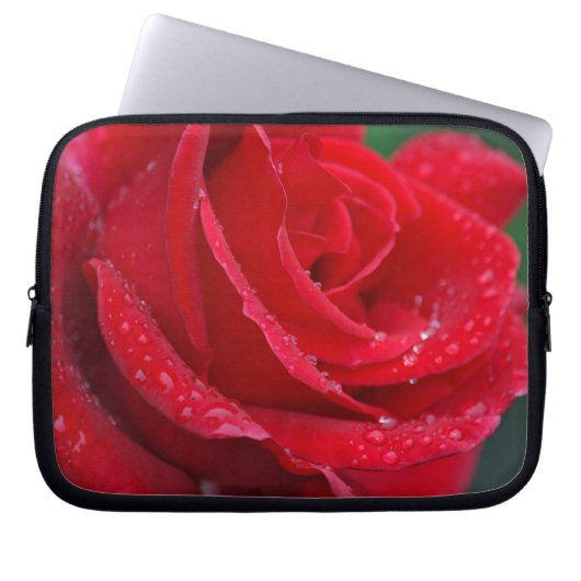 Schöne rote Rose Notebook-Hülle Laptopschutzhülle (Vorderseite)