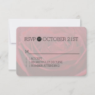 Schöne Rote Rose Romantische UAWG RSVP Karte