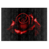 Schöne Rote Rose Schneidebrett (Vorderseite)