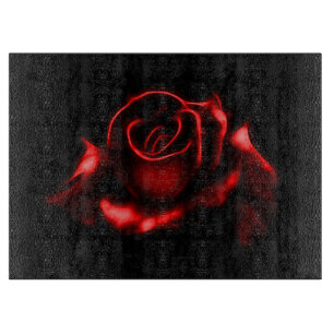 Schöne Rote Rose Schneidebrett