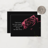 Schöne Rote Rose Schwarzer Hintergrund Danke Karte (Vorderseite/Rückseite Beispiel)