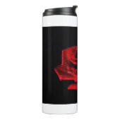 Schöne rote Rose Thermosbecher (Nach links gedreht)