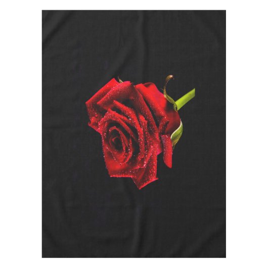 Schöne rote Rose Tischdecke (Vorderseite)
