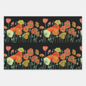 Schöne Rote Rose und Aquarellmalerei Geschenkpapier Set (Vorderseite 2)