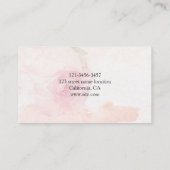 Schöne Rote Rose Visitenkarte (Rückseite)