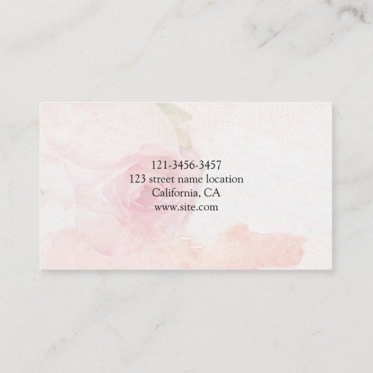 Schöne Rote Rose Visitenkarte (Rückseite)