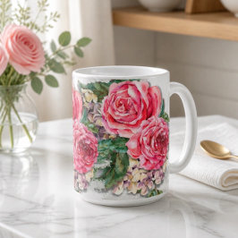 Schöne Rote Rosen 15oz Klassische Tasse