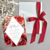 Schöne Rote Rosen Acryleinladungen