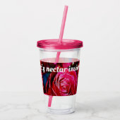 Schöne Rote Rosen Acryltrinkbecher (Rückseite)