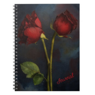 Schöne Rote Rosen Art Journal Notizblock