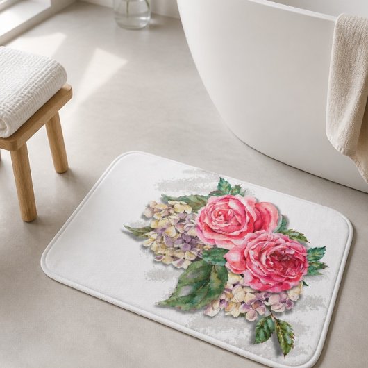 Schöne Rote Rosen Bath Mat Badematte