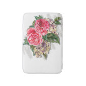 Schöne Rote Rosen Bath Mat Badematte (Vorderseite Vertikal)