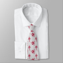 Schöne Rote Rosen Blumenmuster Elegant Neck Tie Krawatte